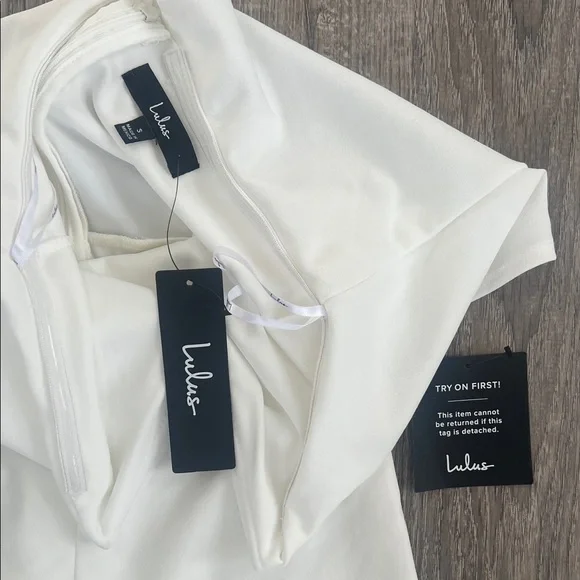 Lulus White Off-Shoulder Jumpsuit - Picture 8 of 8